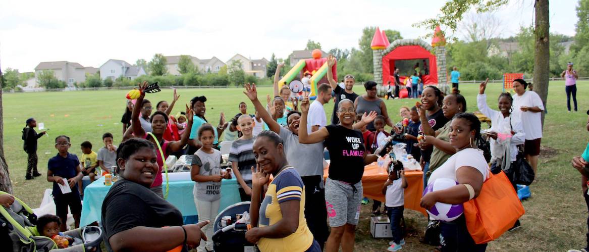 families and youth at the Macarthur boulevard community fun day