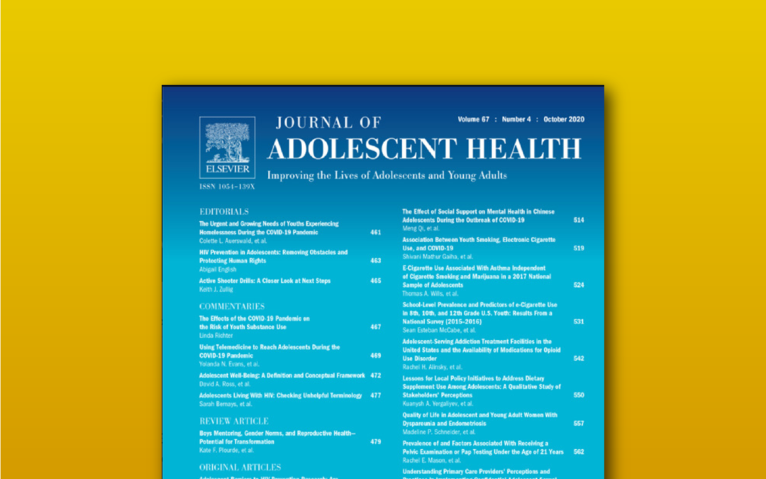MyVoice research selected for 2020 list of the best research on adolescent health