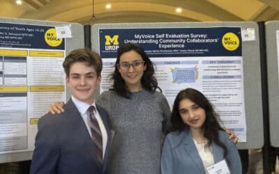 MyVoice student researchers present two projects at U-M’s recent Undergraduate Research Opportunity Program Symposium